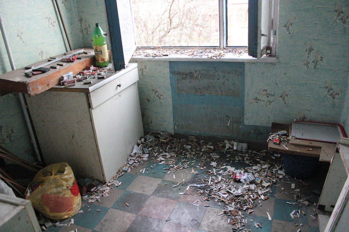 Кухня пострадавшей квартиры
