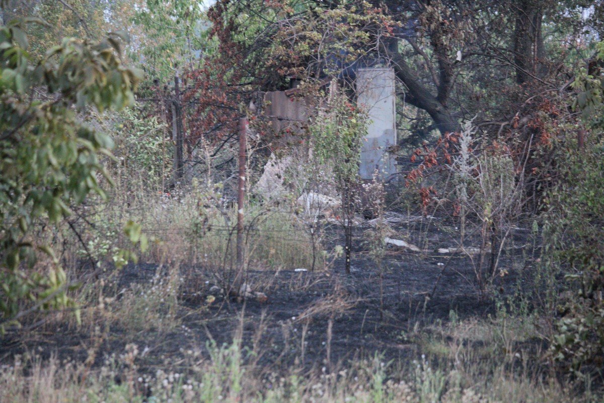 Пожар на территории дачного поселка "Монолит" в селе Приднепровское