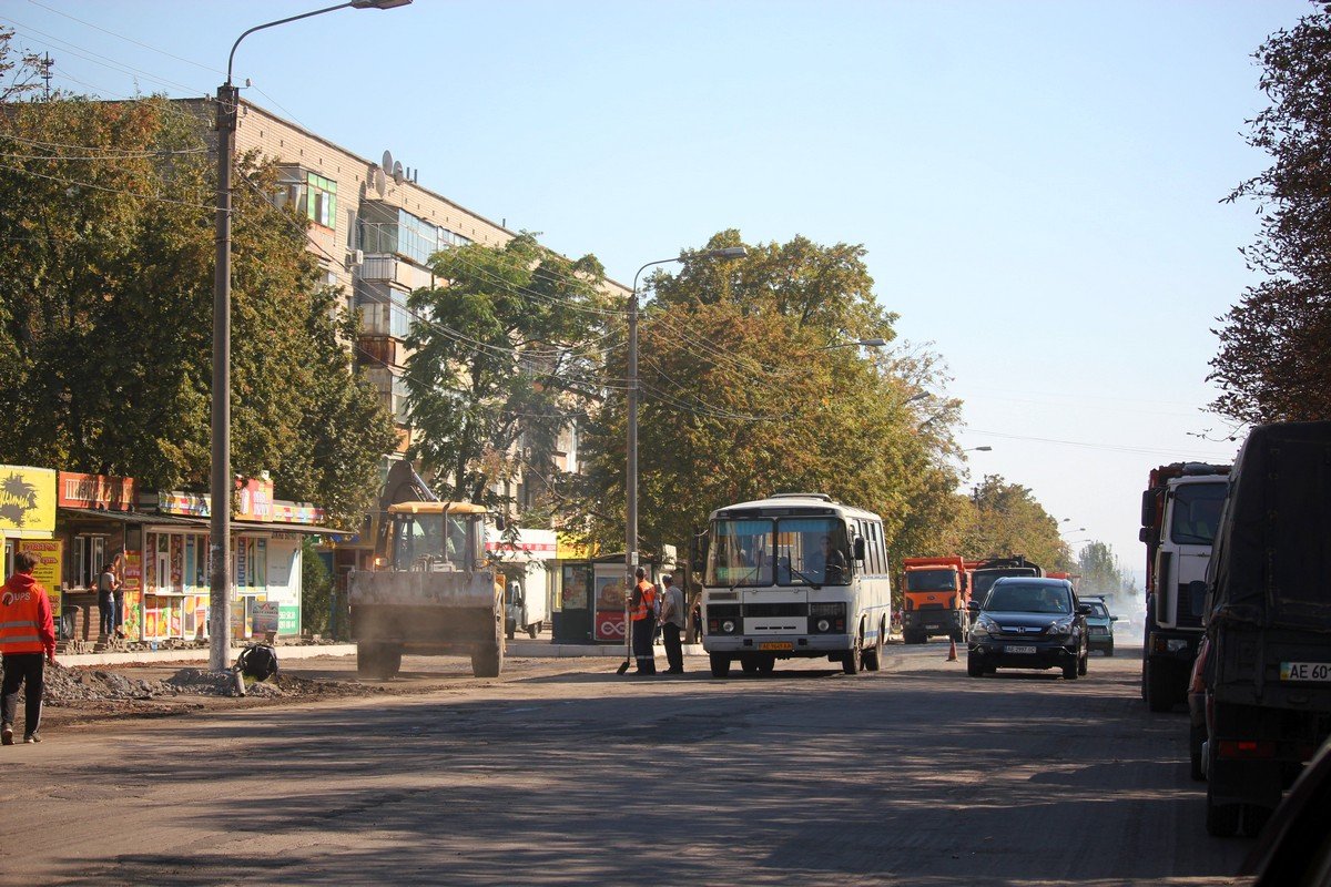 В Никополе проходит капитальный ремонт центральной городской  улицы