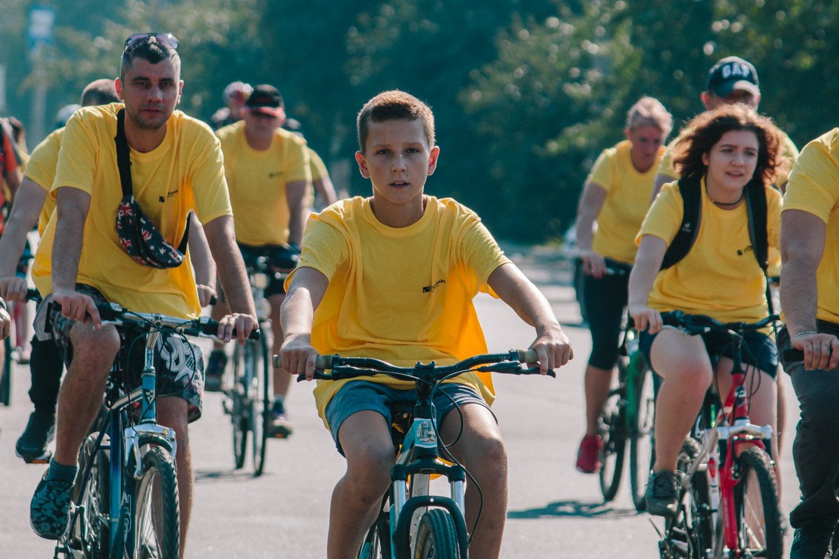 В велопробеге участвовали жители Никополя и гости из Энергодара, Запорожья и Покрова