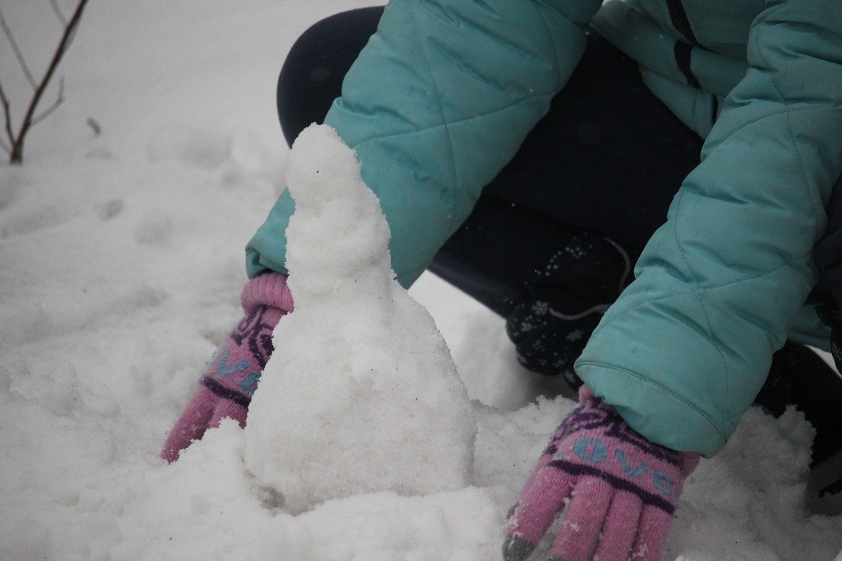 Снеговик в миниатюре