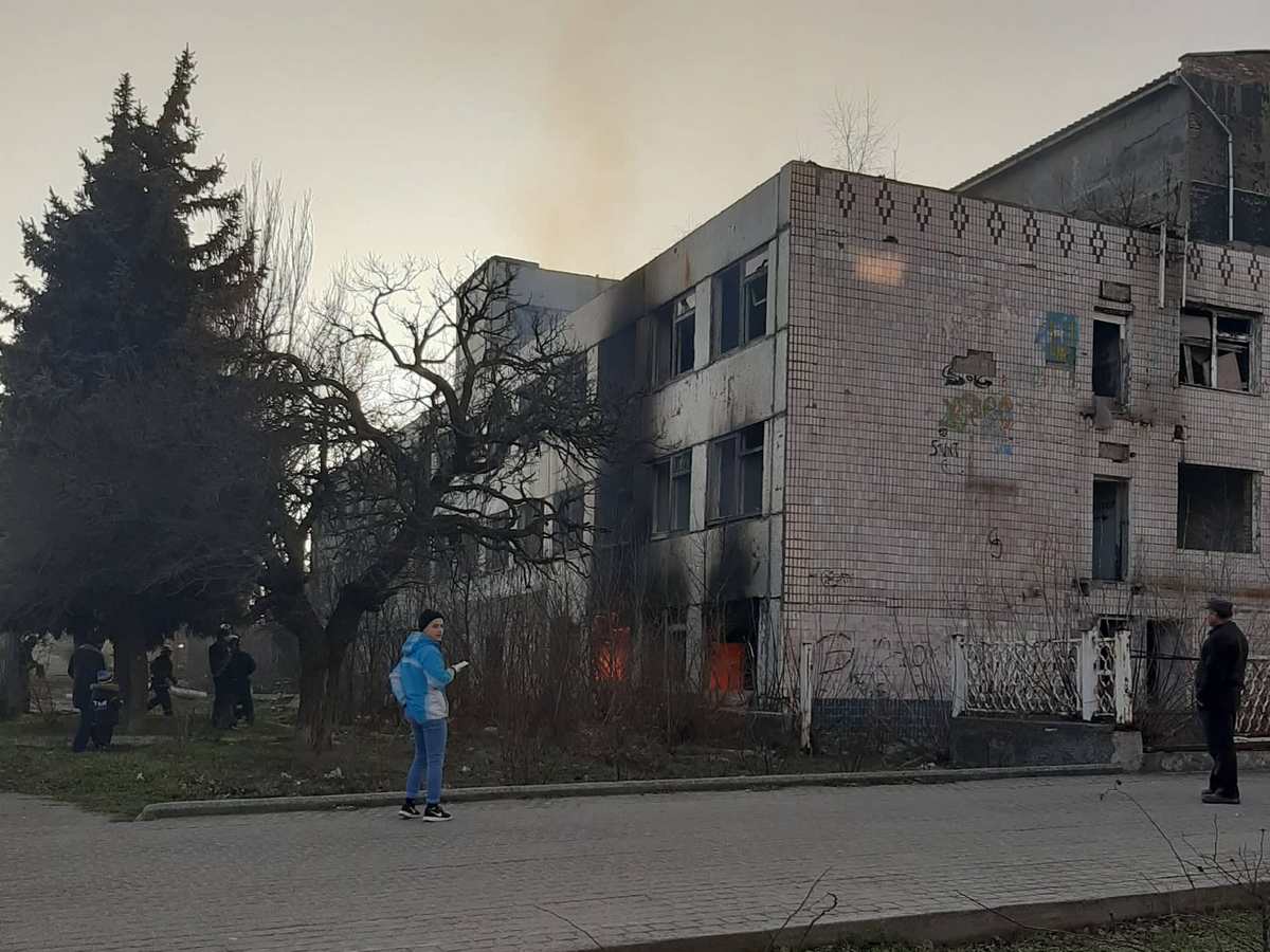 Пожар в административном здании бывшего молокозавода