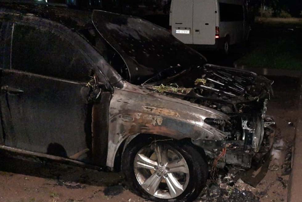 Ночью в покрове сгорел автомобиль Toyota Highlander