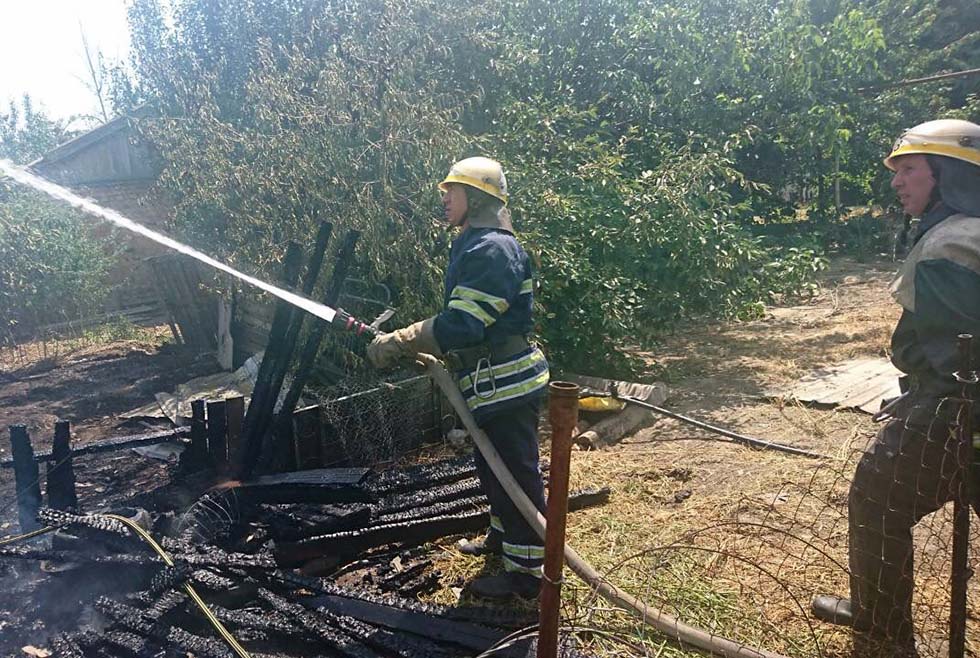 В Червоногригоровке горел сарай и хозпостройки на территории частного дома 