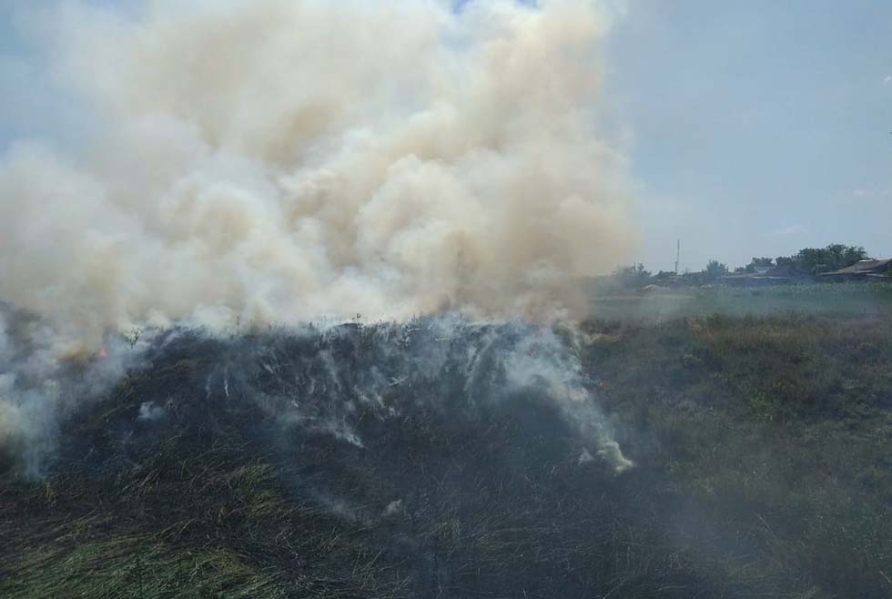 Пожар в поселке Чкалово