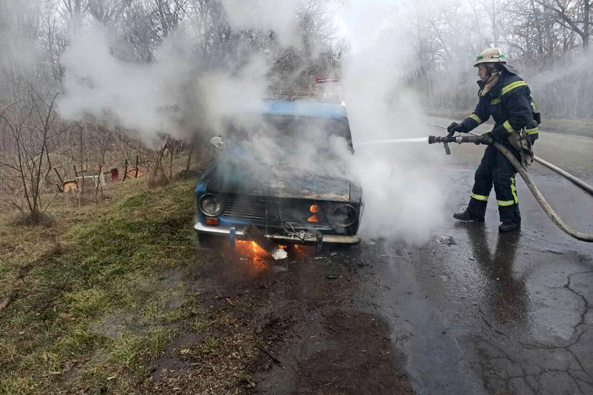 В Покрове горел автомобиль