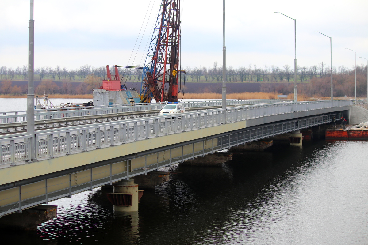 Как выглядит новый мост под Никополем спустя три месяца после открытия