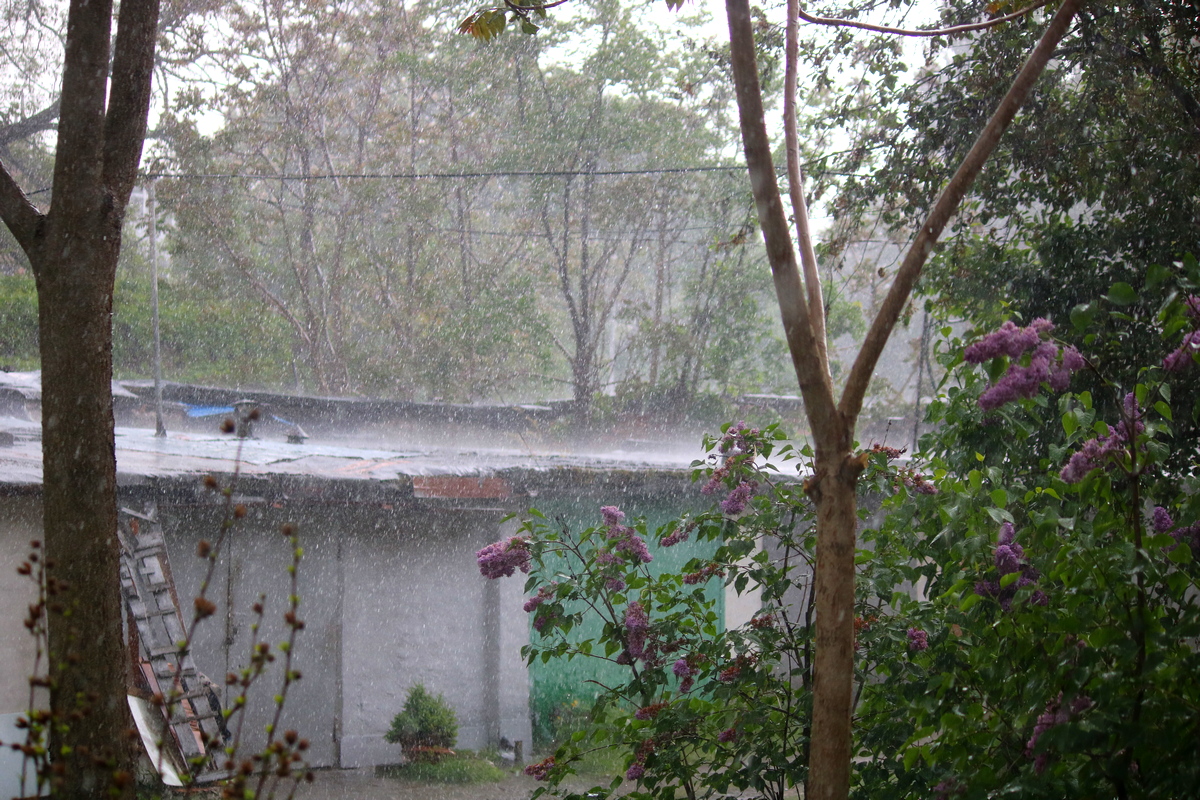 В Никополе прошел ливневый дождь 