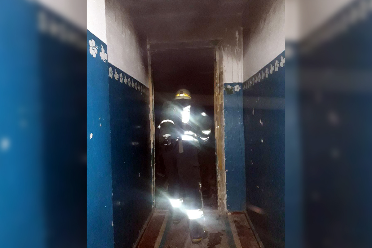 В Никополе пожар в квартире тушили 9 спасателей
