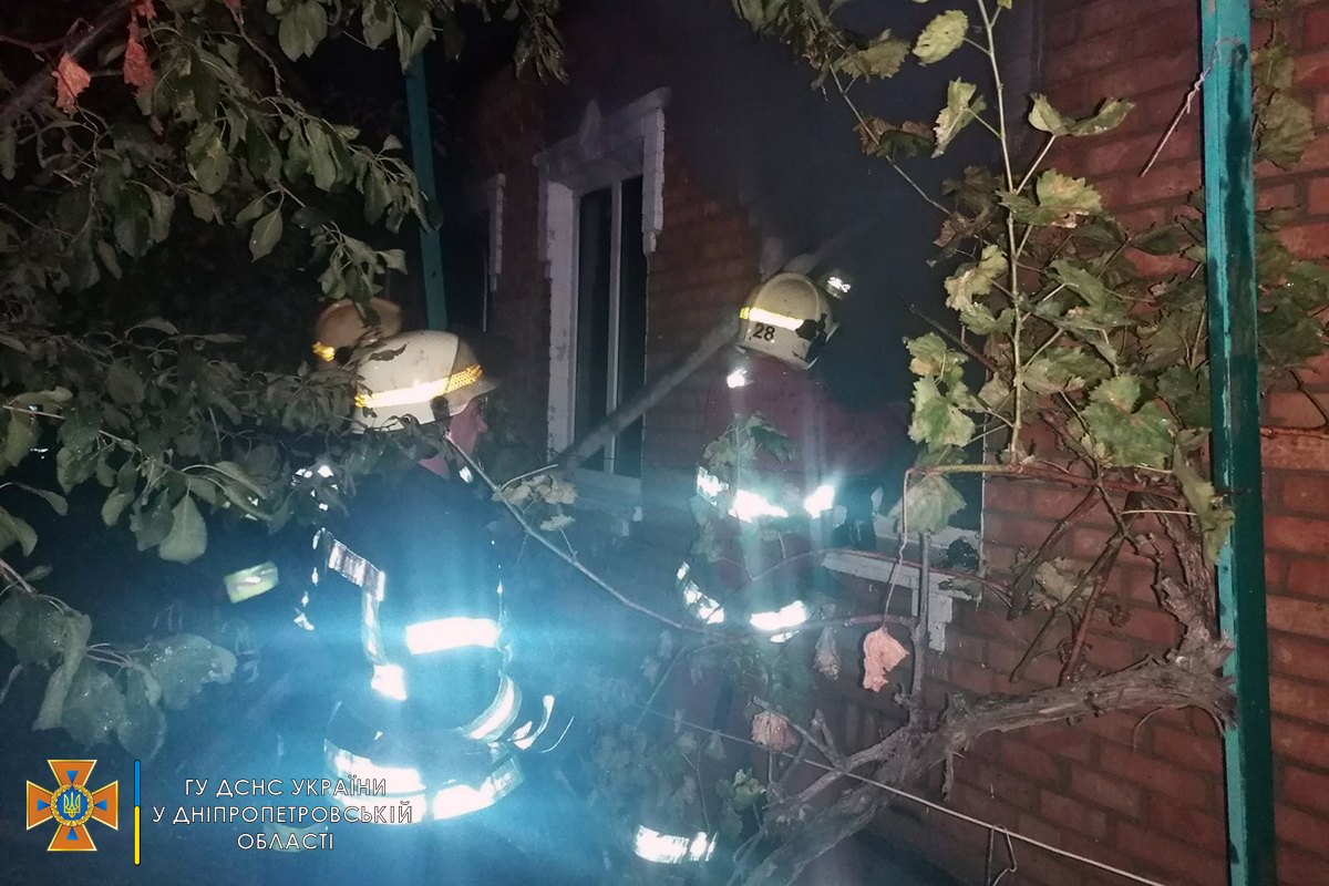 В Никополе пожар в частном доме тушили 8 спасателей 