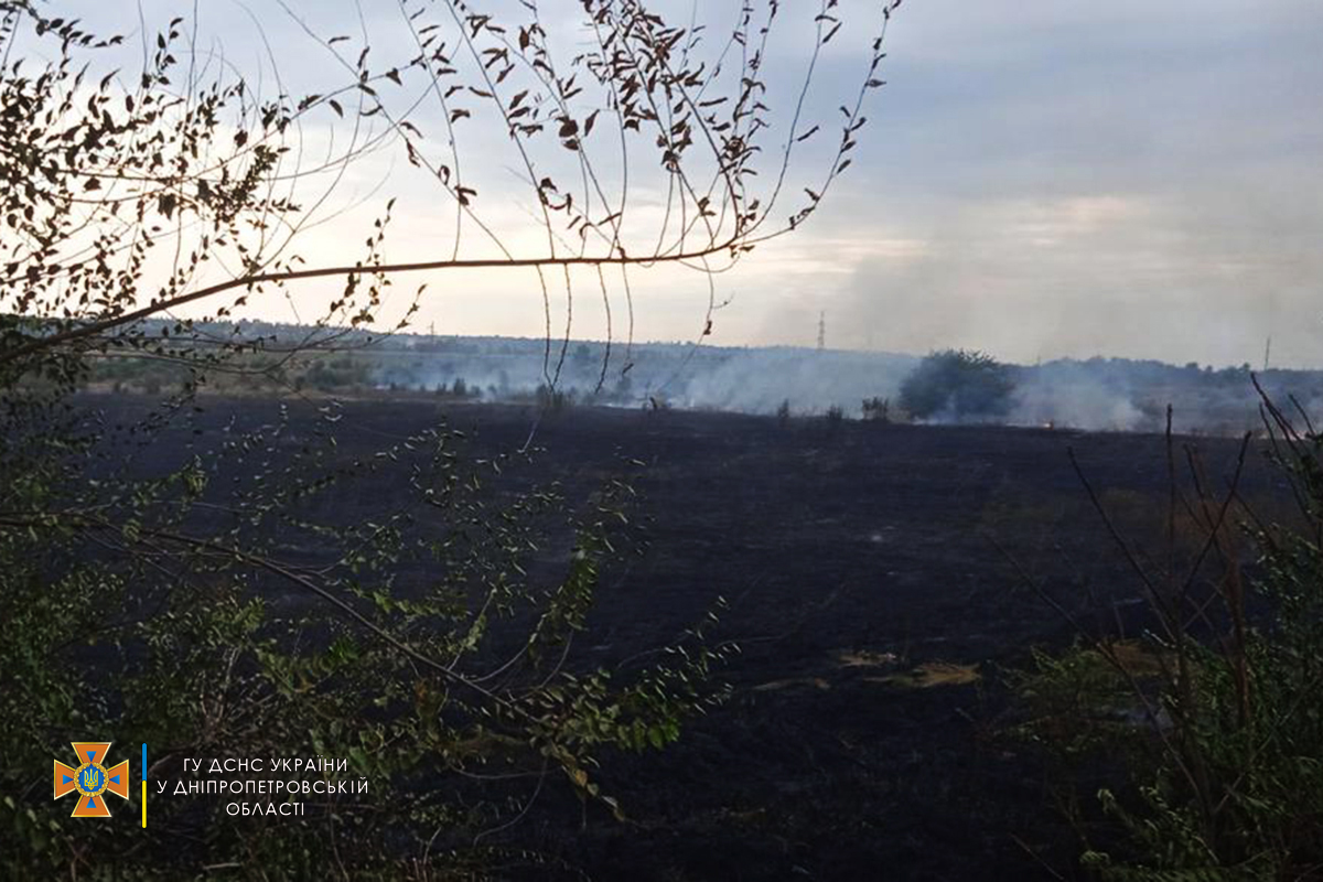 В Марганце ликвидировали два пожара в экосистемах
