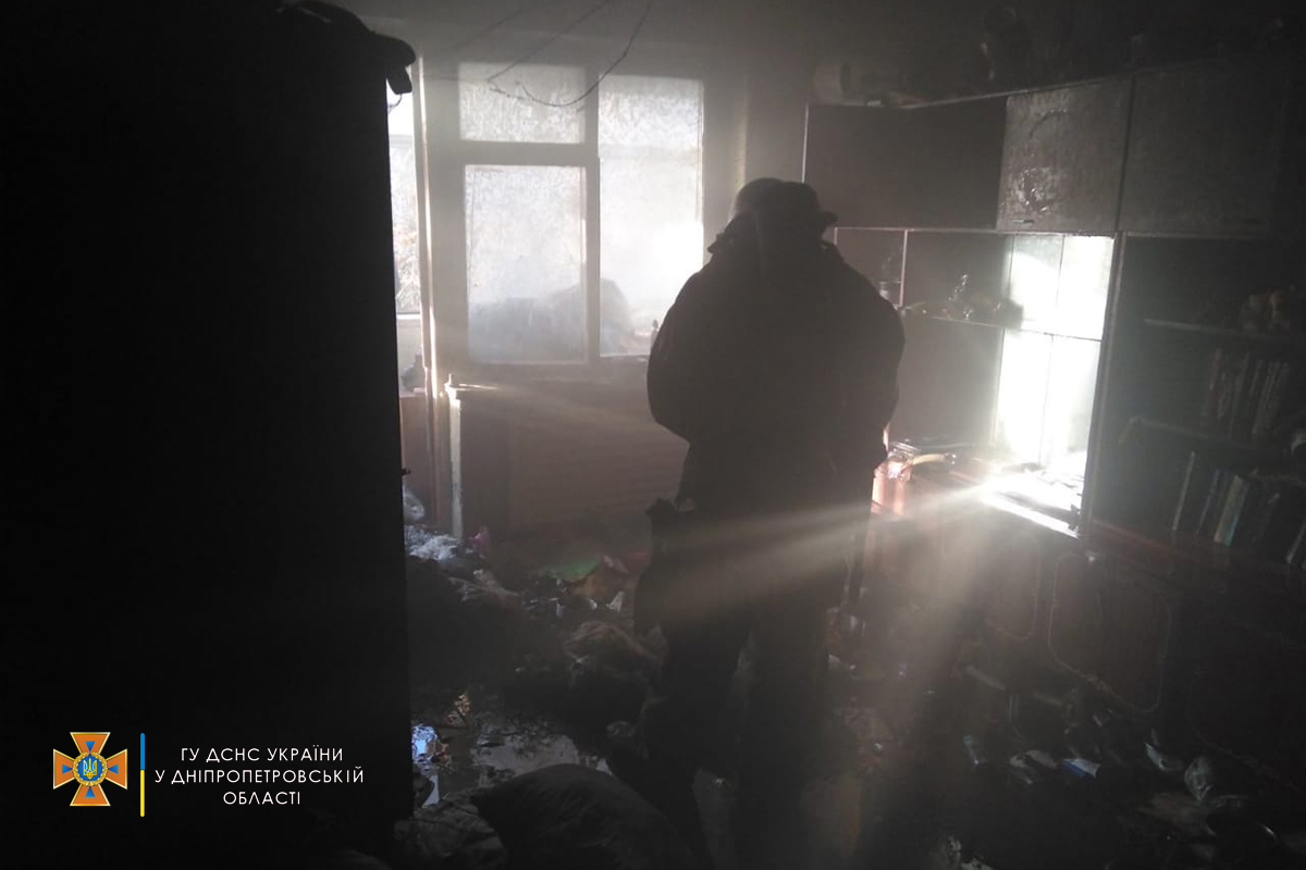 В Никополе на улице Электрометаллургов горела квартира