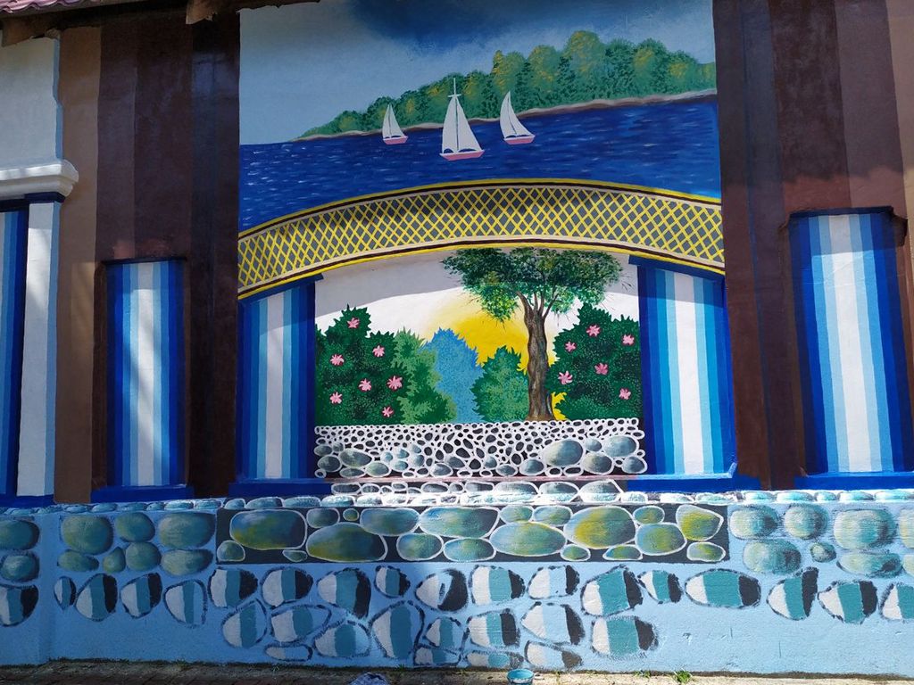 Художница изобразила на стене исторические события из жизни никопольского купца