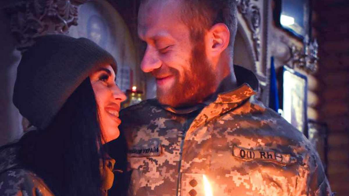 A couple of military personnel got married in the Nikopol church