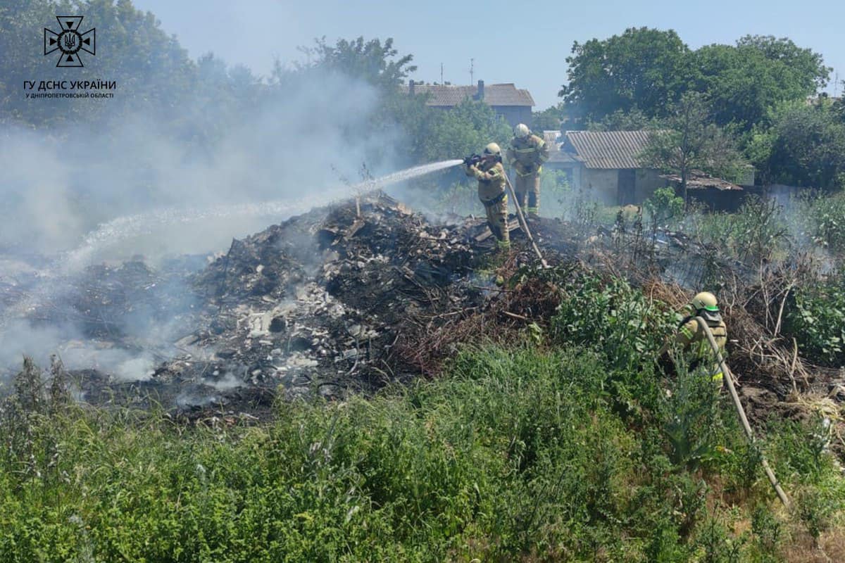 Загорання спостерігались в усіх районах Дніпропетровської області