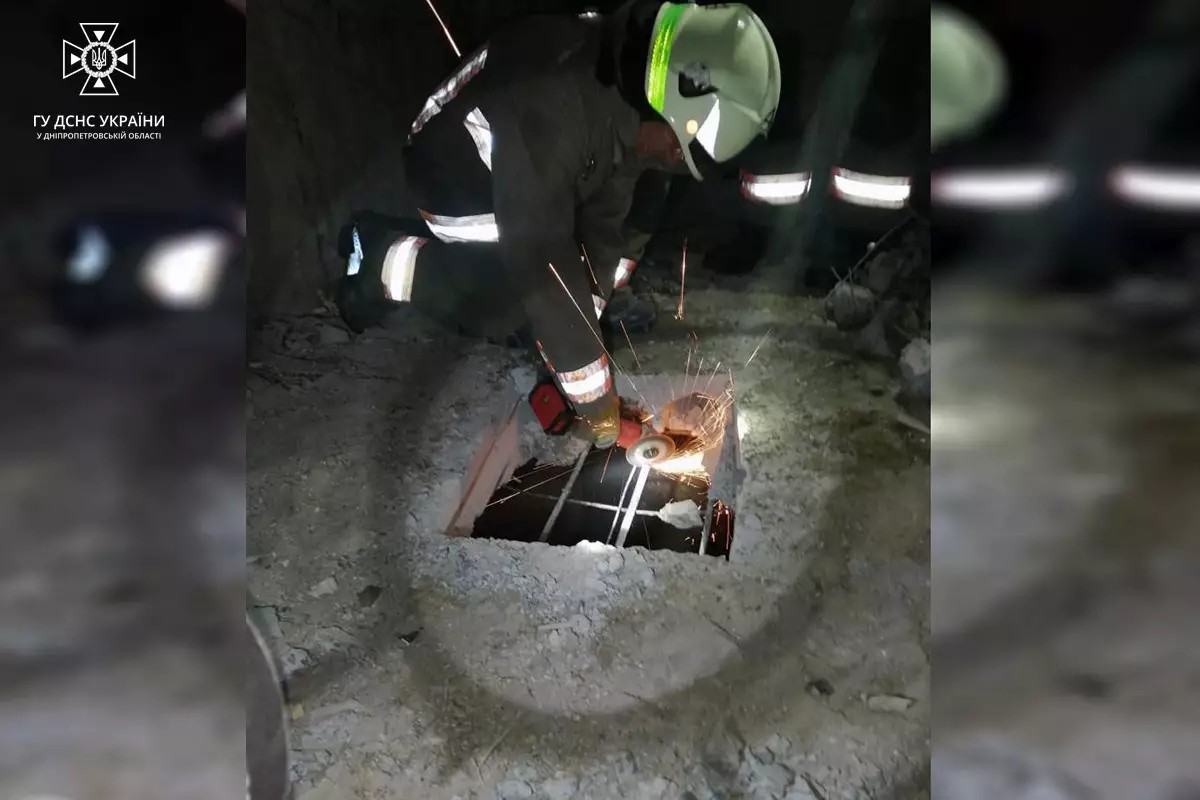 В Покрові врятували домашню собаку, яка впала у двохметрову яму 