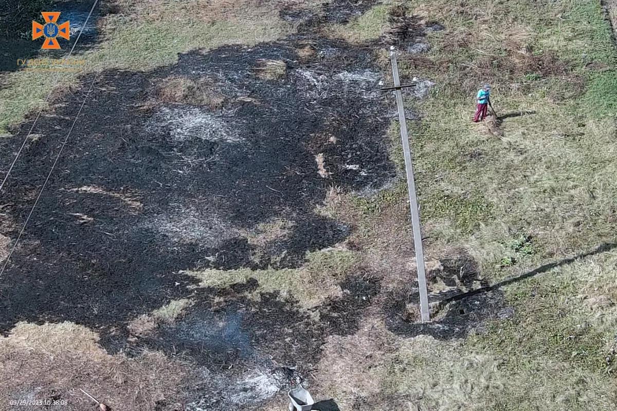 На Дніпропетровщині рятувальники викрили паліїв сухостою за допомогою дрона 