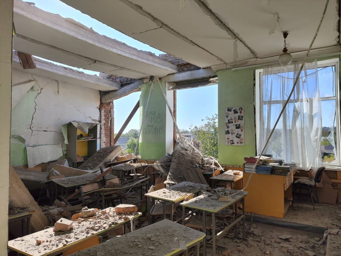 Будівля гімназії зазнала серйозних руйнувань