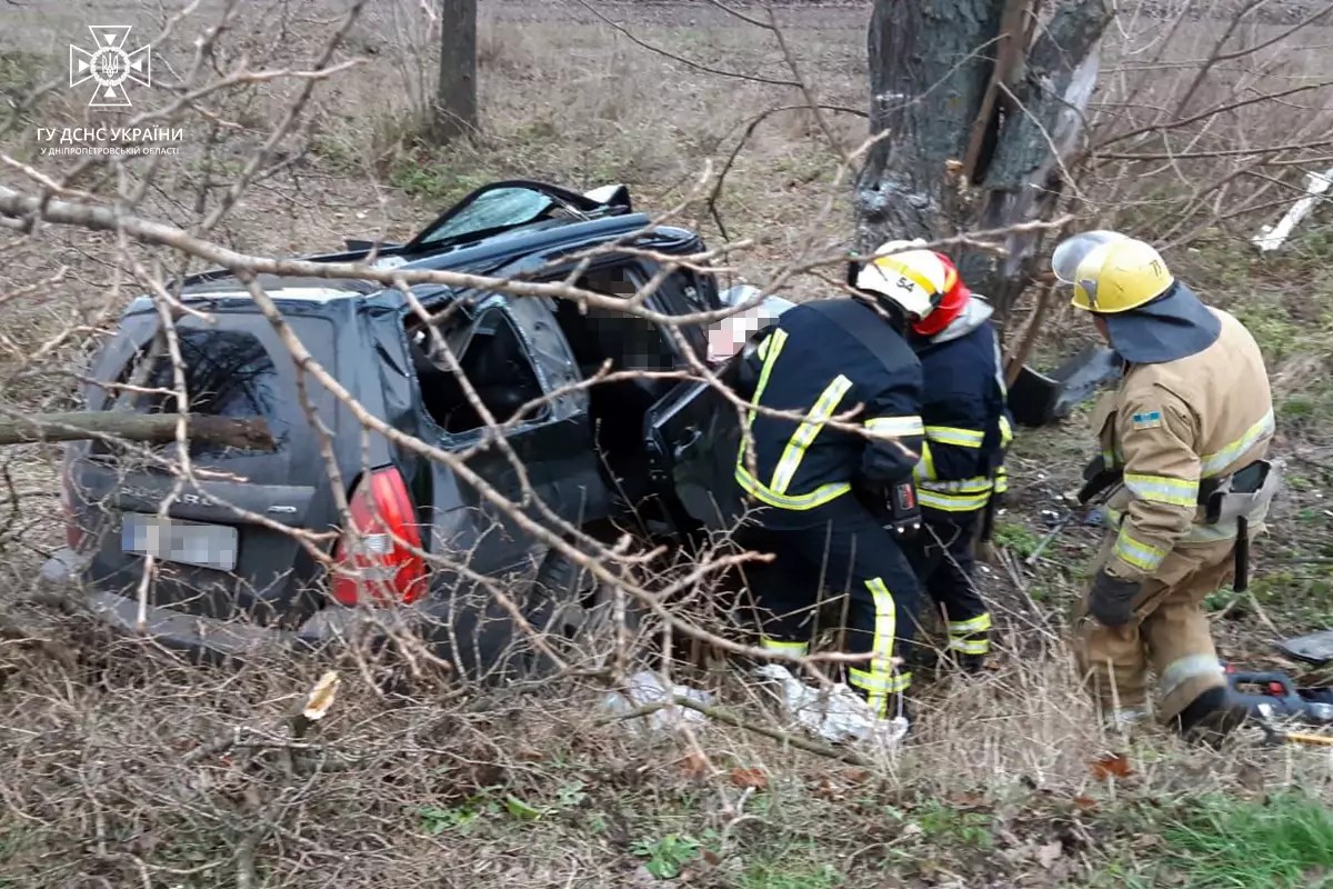 На Дніпропетровщині автомобіль Subaru врізався у дерево