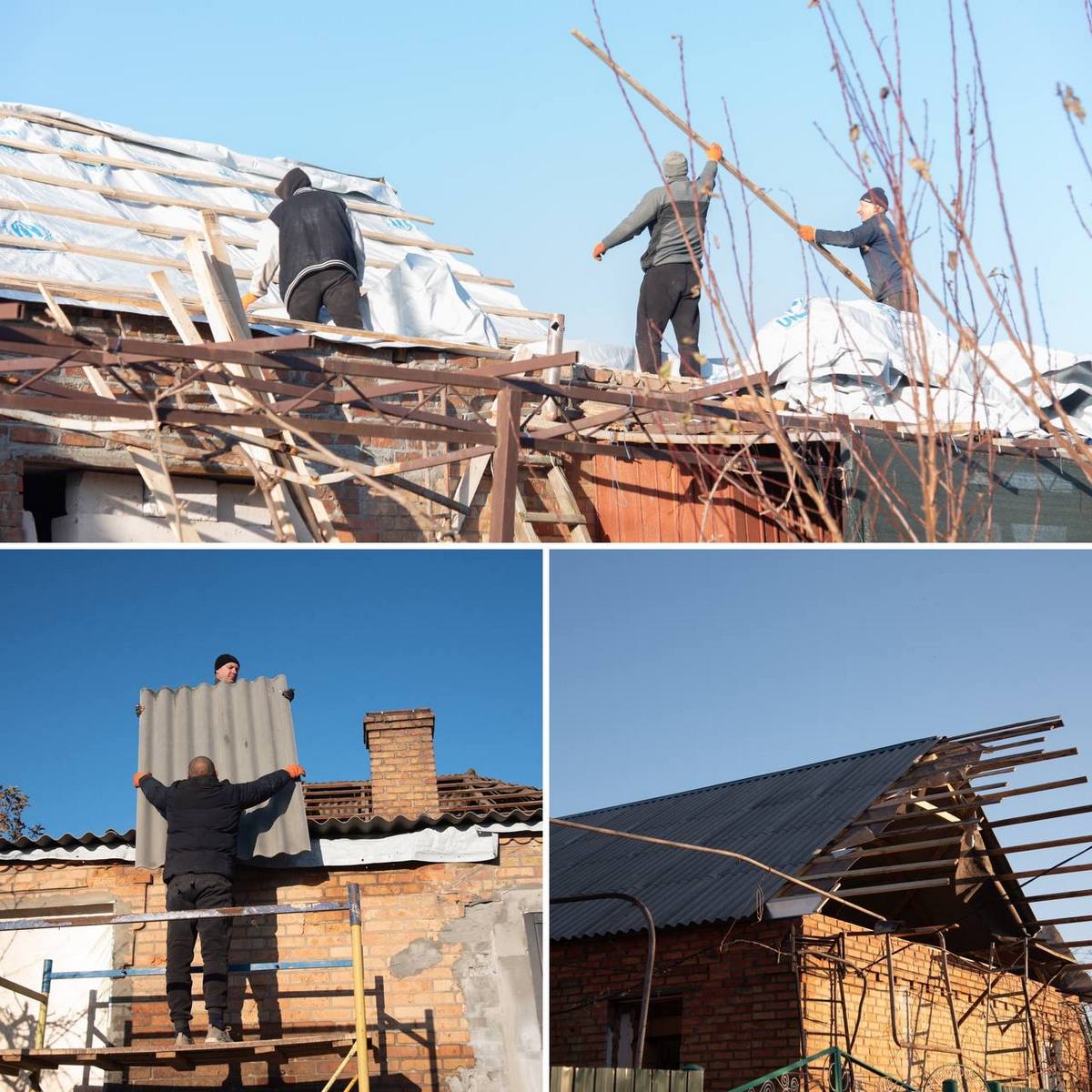 У Нікополі ремонтні бригади продовжують відновлювати будинки пошкоджені внаслідок обстрілів