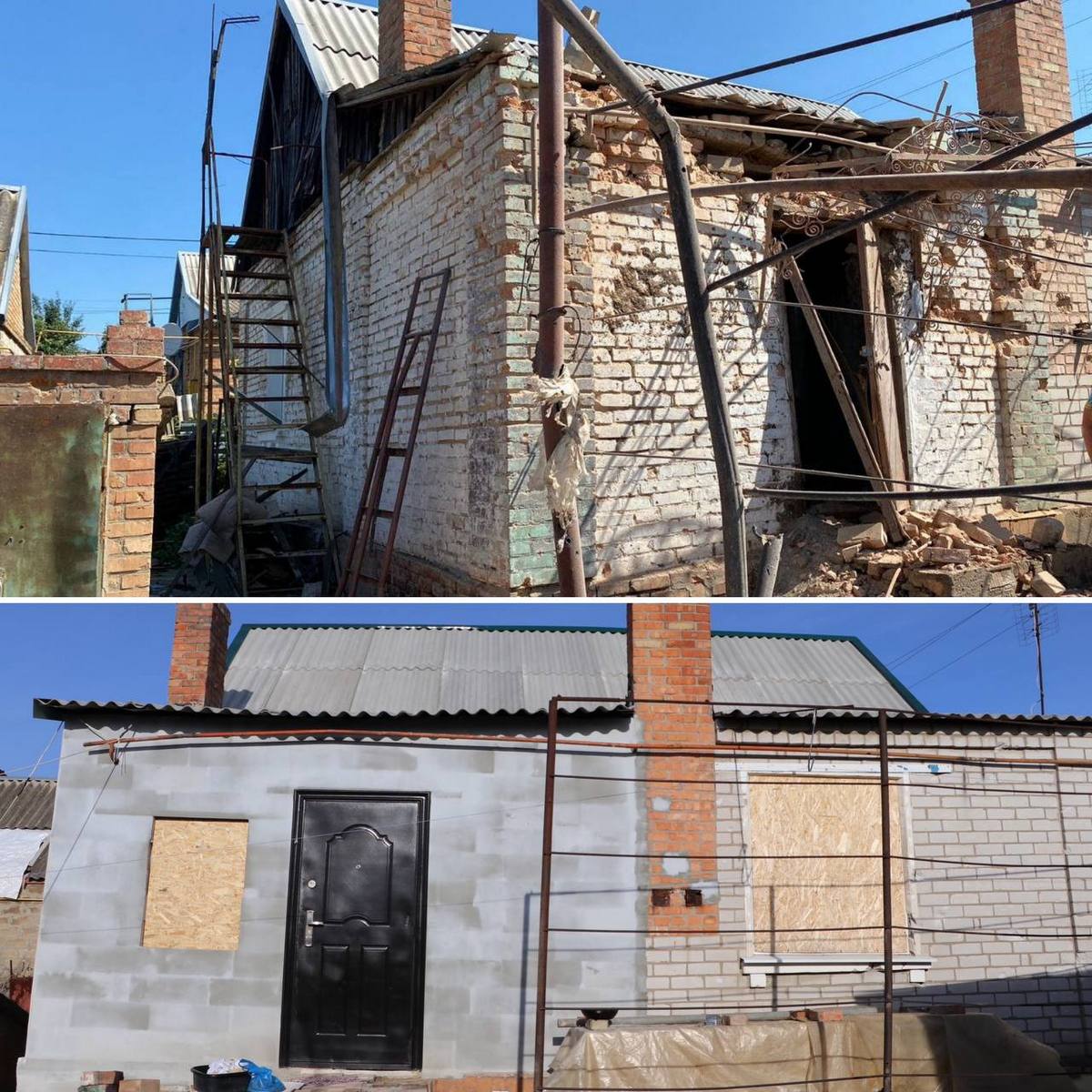 У Нікополі будівельні бригади без вихідних відновлюють пошкоджені ворогом будинки 