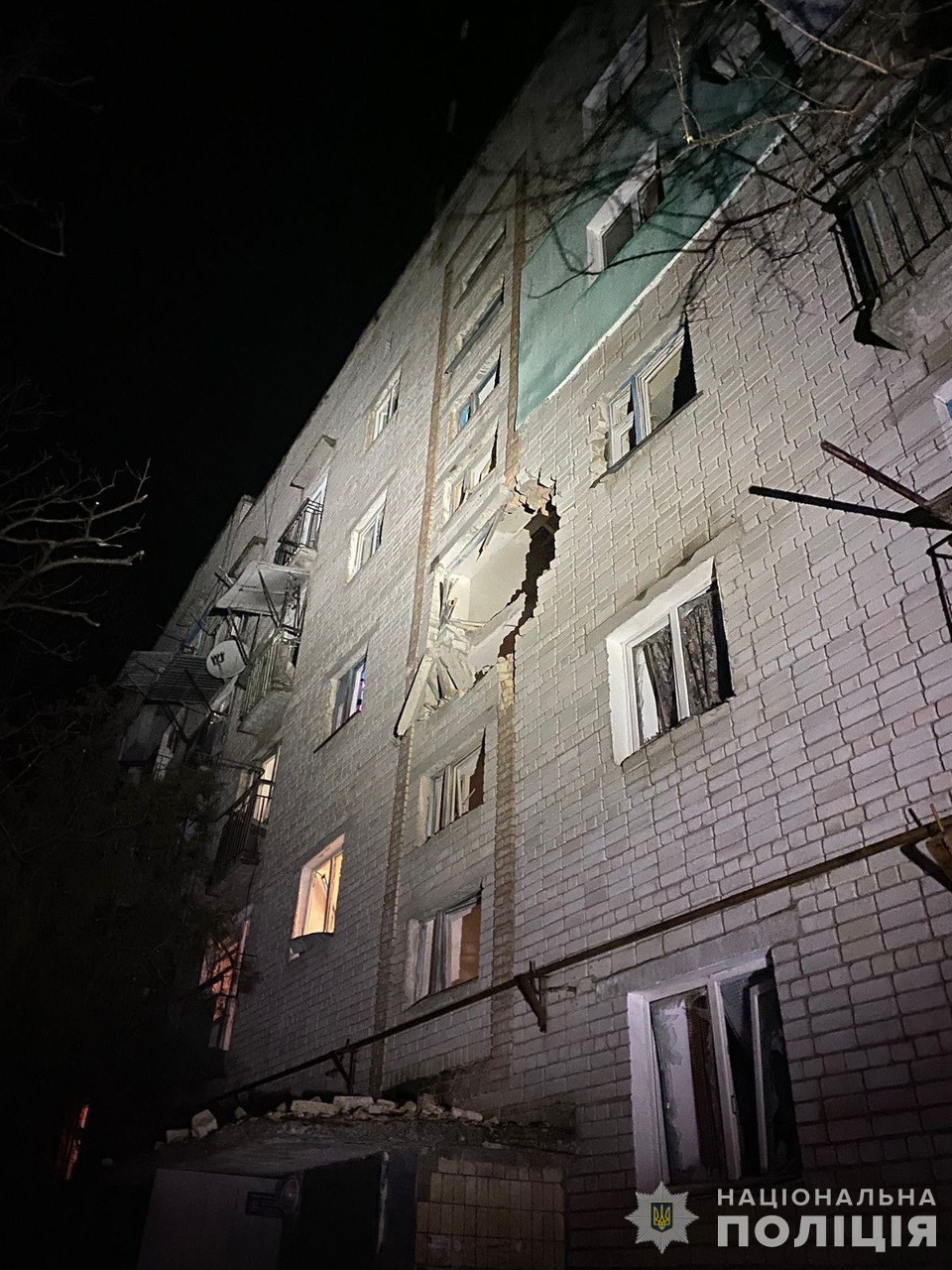 Пошкоджені дві п’ятиповерхівки